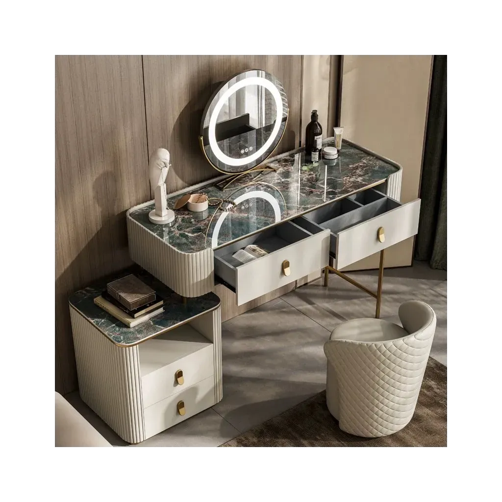 Luxury Italian-Style Stone Vanity Table
