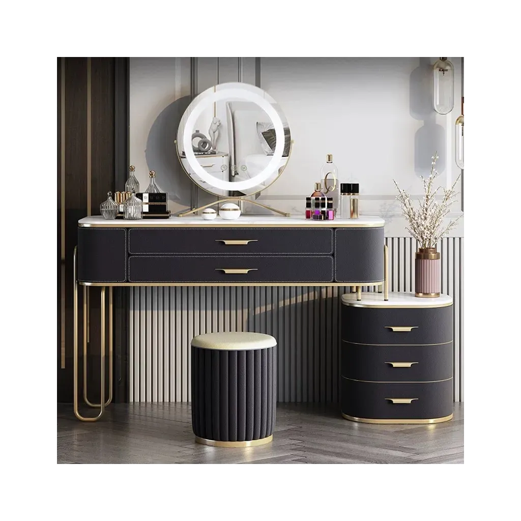 Small luxury bay window dressing table