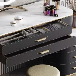 Small luxury bay window dressing table