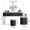 Small luxury bay window dressing table