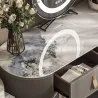 High-end solid wood dressing table with foldable bedside