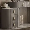 High-end solid wood dressing table with foldable bedside