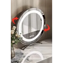 High-end solid wood dressing table with foldable bedside