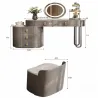 High-end solid wood dressing table with foldable bedside