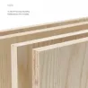Luxury dressing table with built-in stone cabinet, solid wood dressing table for bedroom