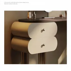 Luxury dressing table with built-in stone cabinet
