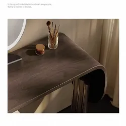 Luxury dressing table with built-in stone cabinet