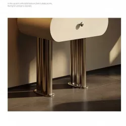 Luxury dressing table with built-in stone cabinet