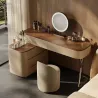 Corner dressing table combines the design of a high-end luxury bedroom dressing table