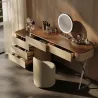 Corner dressing table combines the design of a high-end luxury bedroom dressing table