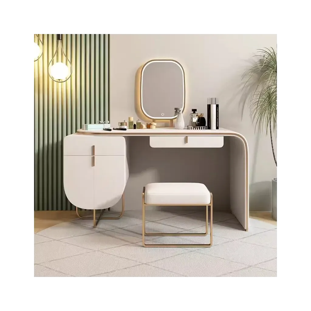 Dressing table made from wood in an elegant style