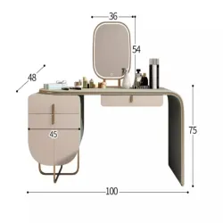 Dressing table made from wood in an elegant style