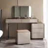 Dressing table set with high-gloss coated wood top