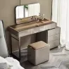 Dressing table set with high-gloss coated wood top