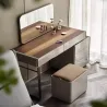 Dressing table set with high-gloss coated wood top