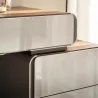 Dressing table set with high-gloss coated wood top