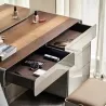 Dressing table set with high-gloss coated wood top