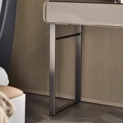 Dressing table set with high-gloss coated wood top