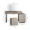 Dressing table set with high-gloss coated wood top