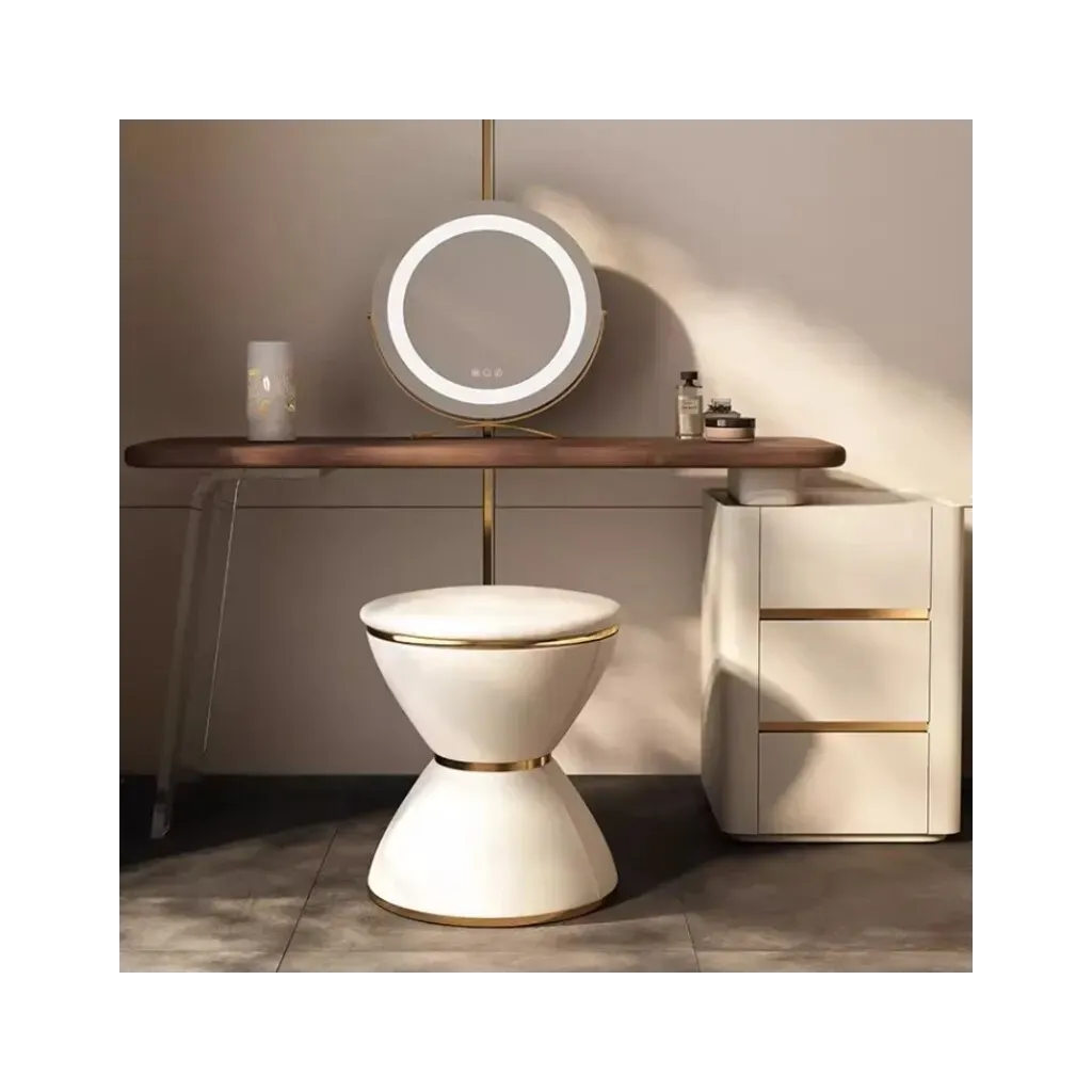 Luxury wooden dressing table Complete set + mirror + stool