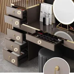Dressing Table: โต๊ะเครื่องแป้ง 6 ลิ้นชัก มีช่องใส่เครื่องประดับ