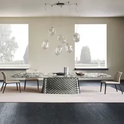 Italian minimalist marble dining table simple modern