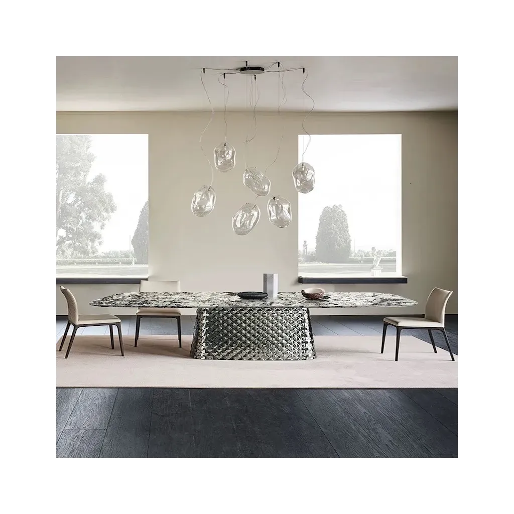 Italian minimalist marble dining table simple modern