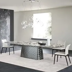 Italian minimalist marble dining table simple modern