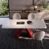 Natural marble dining table rectangular
