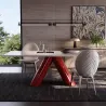 Natural marble dining table rectangular