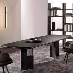 Solid wood dining table