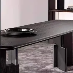 Solid wood dining table