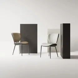 Italian minimalist dining table chair