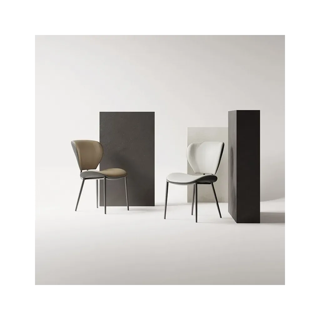 Italian minimalist dining table chair