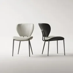 Italian minimalist dining table chair