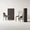 Minimalist chairs in Nordic style with Italian leather
