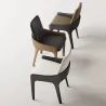 Minimalist chairs in Nordic style with Italian leather