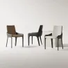 Minimalist chairs in Nordic style with Italian leather
