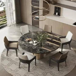 Minimalist chairs in Nordic style with Italian leather
