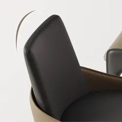 Minimalist chairs in Nordic style with Italian leather