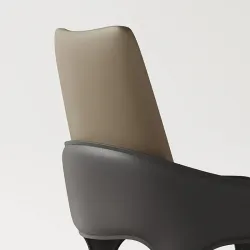 Minimalist chairs in Nordic style with Italian leather