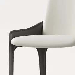 Minimalist chairs in Nordic style with Italian leather