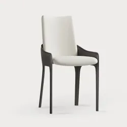 Minimalist chairs in Nordic style with Italian leather