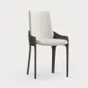 Minimalist chairs in Nordic style with Italian leather