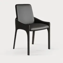 Minimalist chairs in Nordic style with Italian leather