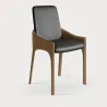 Minimalist chairs in Nordic style with Italian leather