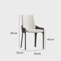 Minimalist chairs in Nordic style with Italian leather