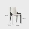Minimalist chairs in Nordic style with Italian leather