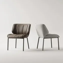 Modern Italian Leather Dining Chair