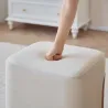 LuxeWood Leather Stool